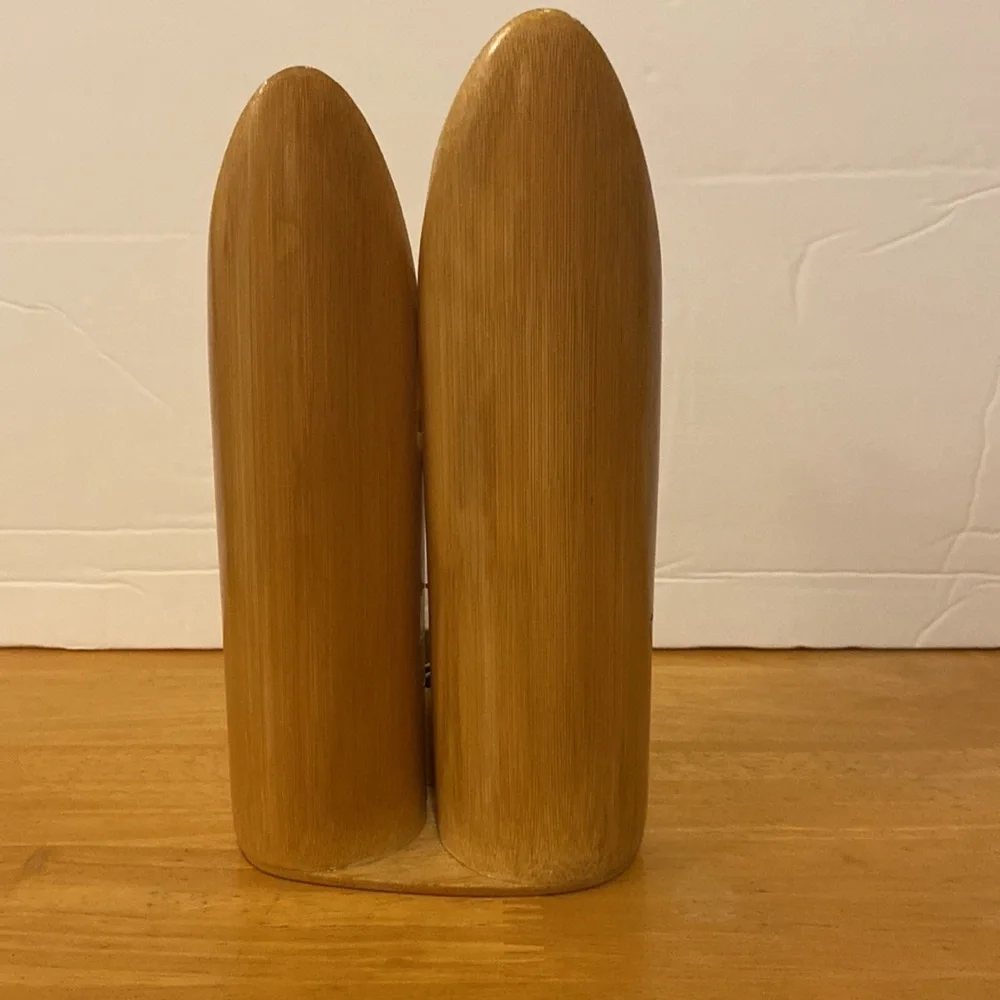 Pencil Holder Wooden Handmade Jamaica  Excellent Condition (items not included)